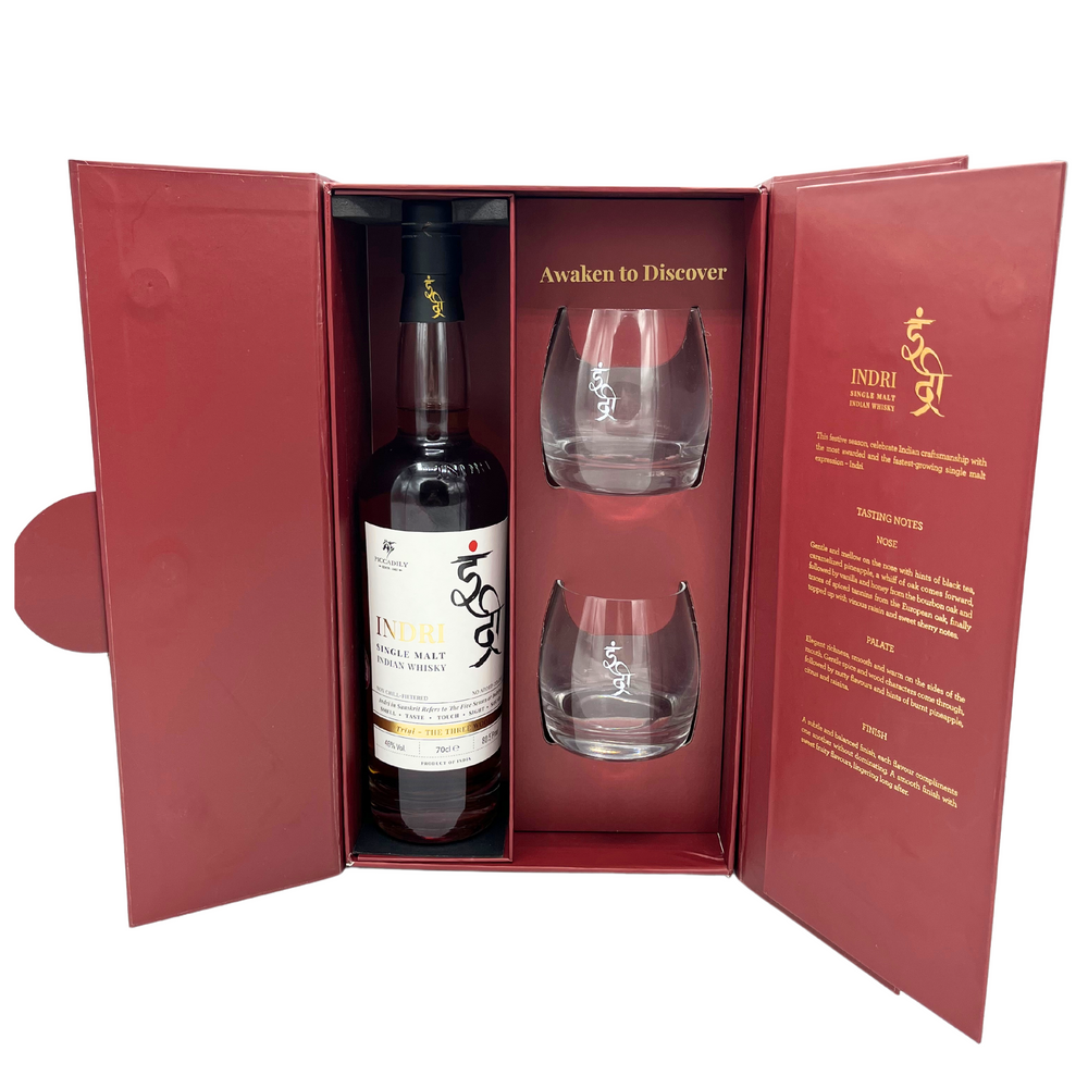 Indri Trini Three Wood Indian Single Malt Gift Set